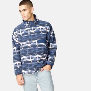 Patagonia Synchilla Snap-T Pullover Men's Size L Shepherd Knit Stone Blue